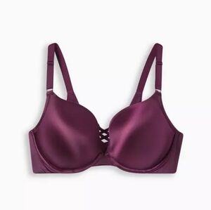 Torrid 40DDD XO Plunge Push-Up Shine Smoothing Bra